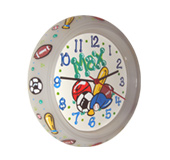 Handpainted wall clock - Roses theme