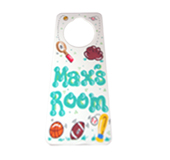 Custom door hangers - Hand painted sports theme